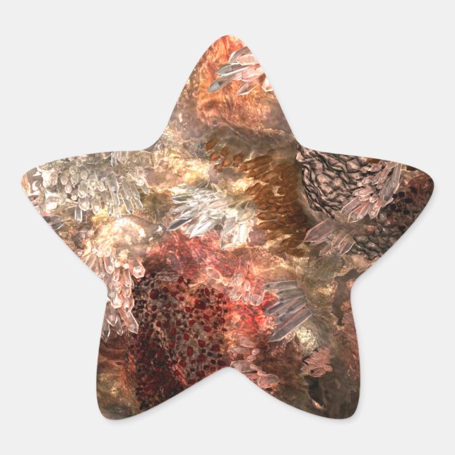 Sticker Étoile Couches de cristaux avec teinte rustique (Devant)