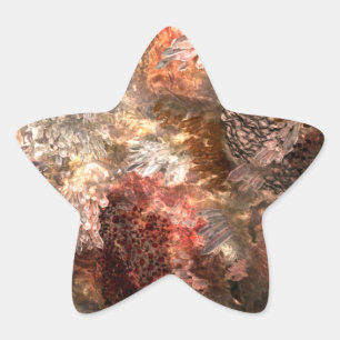 Sticker Étoile Couches de cristaux avec teinte rustique