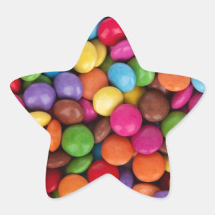 Sticker Étoile Couleur arc-en-ciel de chocolat