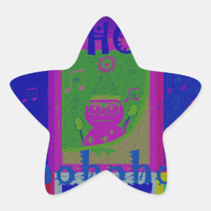 Sticker Étoile Couleurs spéciales Père Noël HoHoho Pop Art
