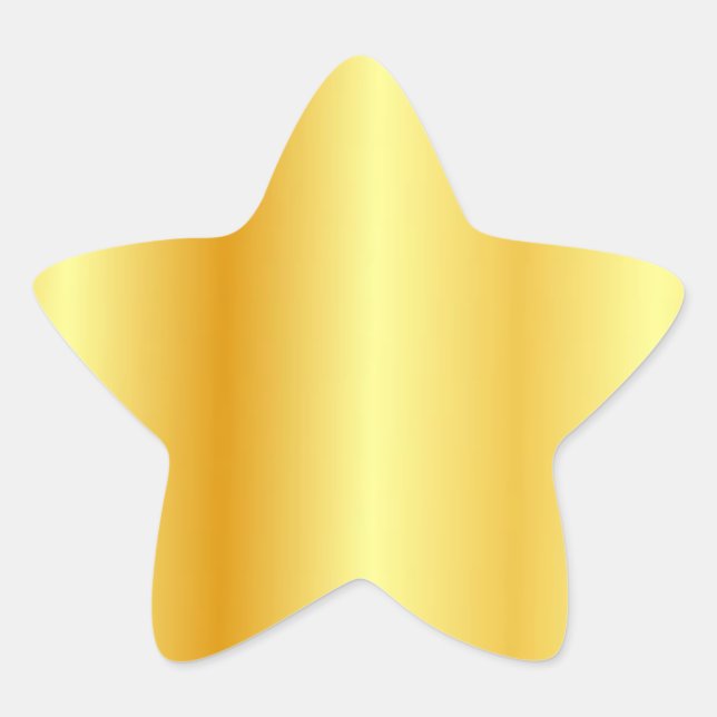 Sticker Étoile Coutume Gold Look Blank Modèle élégant moderne (Devant)