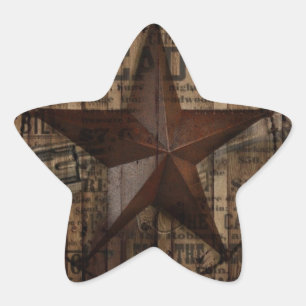 Sticker Étoile cowboy sauvage primitif d'étoile de Texas de pays