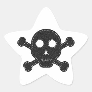 Sticker Étoile Crâne à flancs noirs