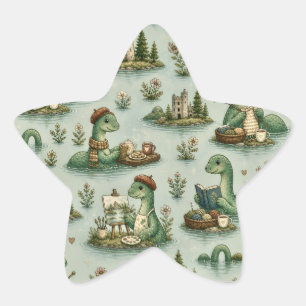 Sticker Étoile Cryptides cosy Nessie Monstre du Loch Ness loisirs