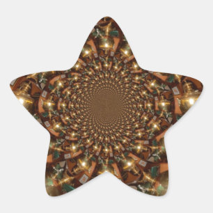 Sticker Étoile Culture de thé argent et or élégant - Vintage Samo