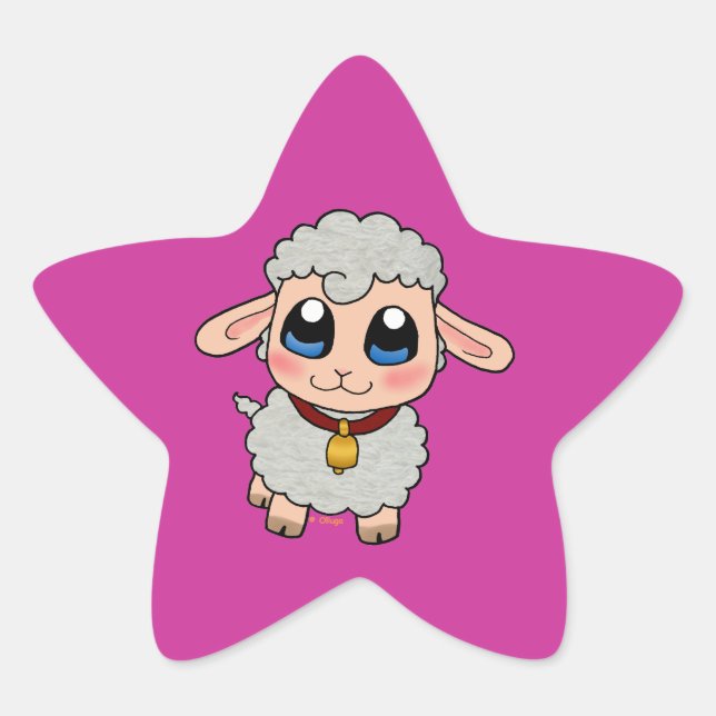 Sticker Étoile Cute Sheep (Devant)