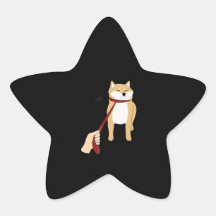 Sticker Étoile Cute shiba inu   Nope chien drôle design