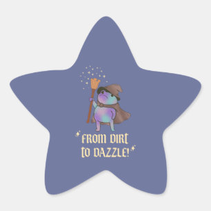 Sticker Étoile De la boue à l'éclat Chapeau de sorcière de grenou