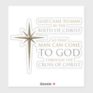 Sticker Étoile de la foi chrétienne de Noël : Naissance