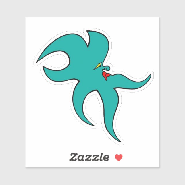 Sticker Étoile de mer bleue (Feuille)