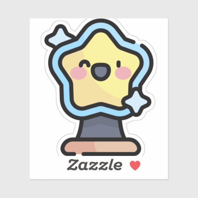 Sticker étoile de noël (Feuille)