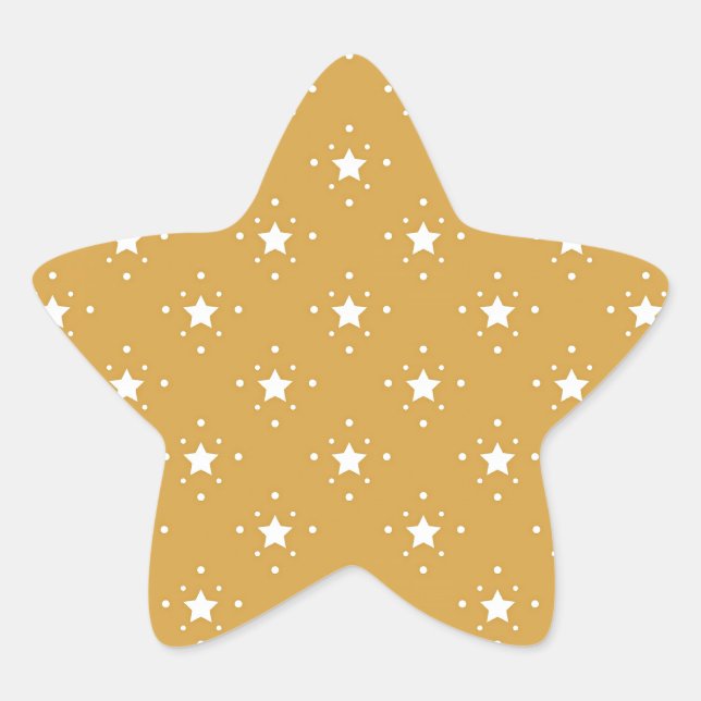 Sticker Étoile Decorative Stars on Gold Background (Devant)