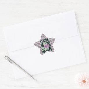 Sticker Étoile Définition Florale de la maman sur toute l'impress