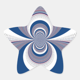 Sticker Étoile Demi bleu