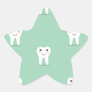 Sticker Étoile Dent heureuse Kawaii