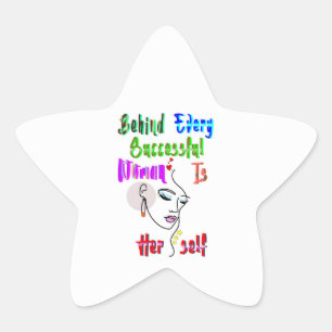 Sticker Étoile Derrière Chaque Femme Réussie Se Trouve Elle-Même