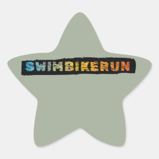 Sticker Étoile Design Cool de triathlon