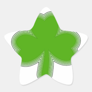 Sticker Étoile Dessin Shamrock de Saint Patrick