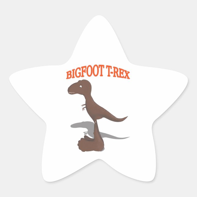 Sticker Étoile Dessin T-Rex Bigfoot (Devant)