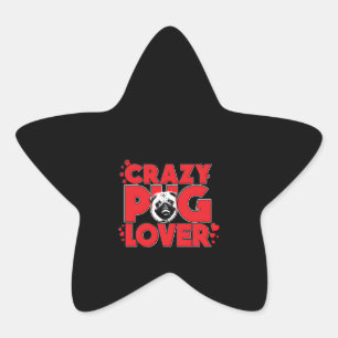 Sticker Étoile Dingue Carlin Lover Carlin Propriétaire Cadeau