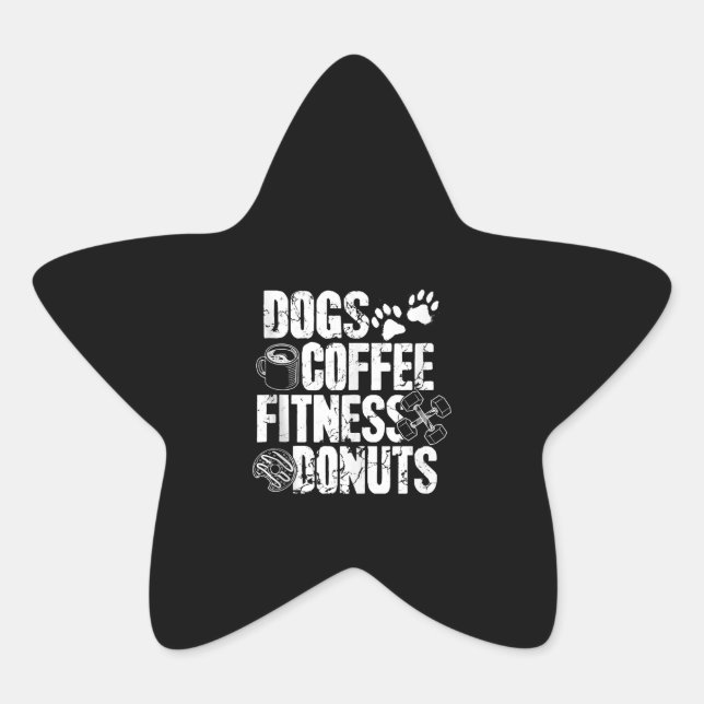 Sticker Étoile Dogs Coffee Ness Donuts (Devant)