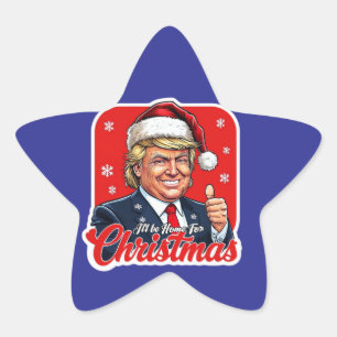 Sticker Étoile Donald Trump Christmas Santa Claus Art