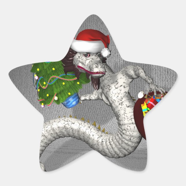 Sticker Étoile Dragon gris (Devant)