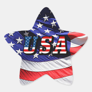 Sticker Étoile Drapeau américain