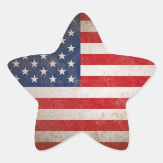 Sticker Étoile Drapeau américain patriotique Vintage Étoiles et r
