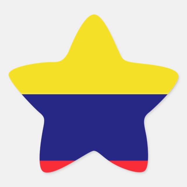 Sticker Étoile Drapeau de Colombie (Devant)