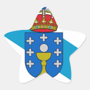 Sticker Étoile Drapeau de Galice (Espagne)