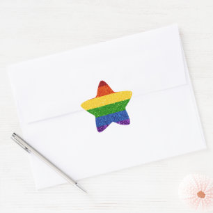 Sticker Étoile Drapeau de la Fierté arc-en-ciel LGBT Parties sci