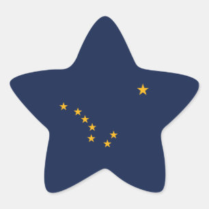 Sticker Étoile Drapeau de l'Alaska