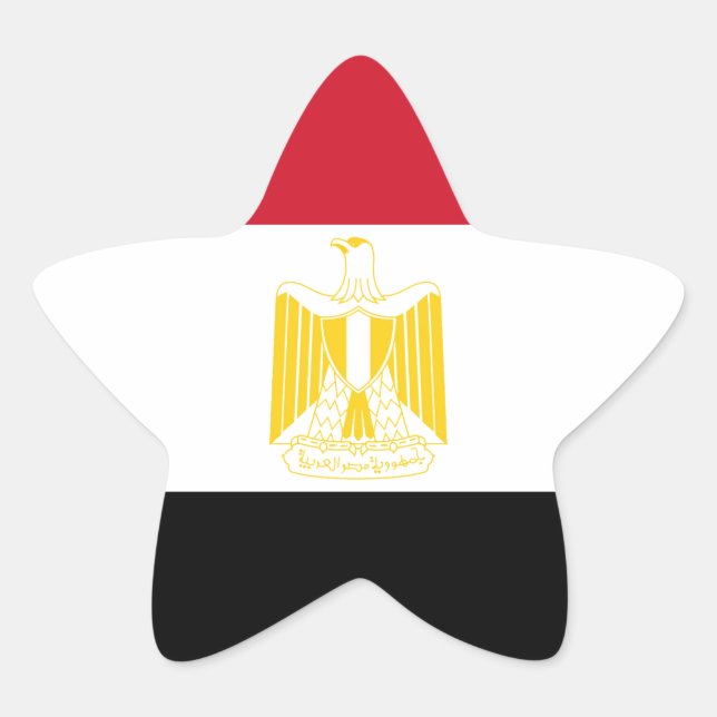 Sticker Étoile Drapeau de l'Égypte (Devant)