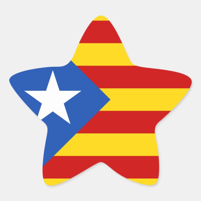Sticker Étoile Drapeau de l'indépendance catalane "L'Estelada Bla (Devant)