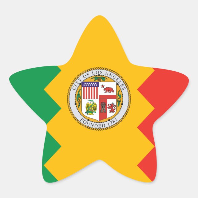Sticker Étoile Drapeau de Los Angeles (Devant)