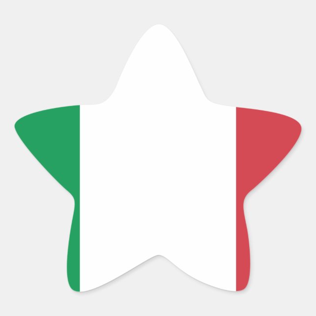 Sticker Étoile Drapeau d'Italie (Devant)