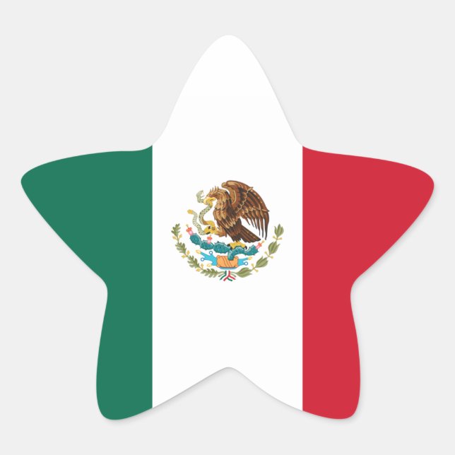Sticker Étoile Drapeau Mexique/Mexique (Devant)