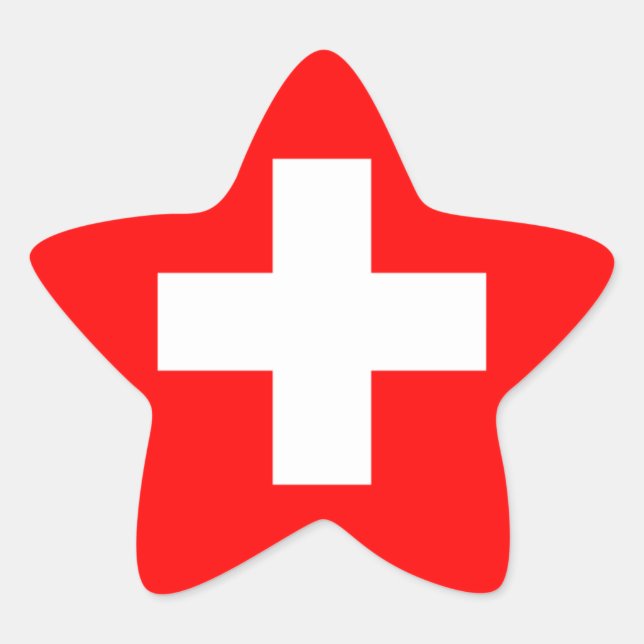 Sticker Étoile Drapeau national suisse (Devant)