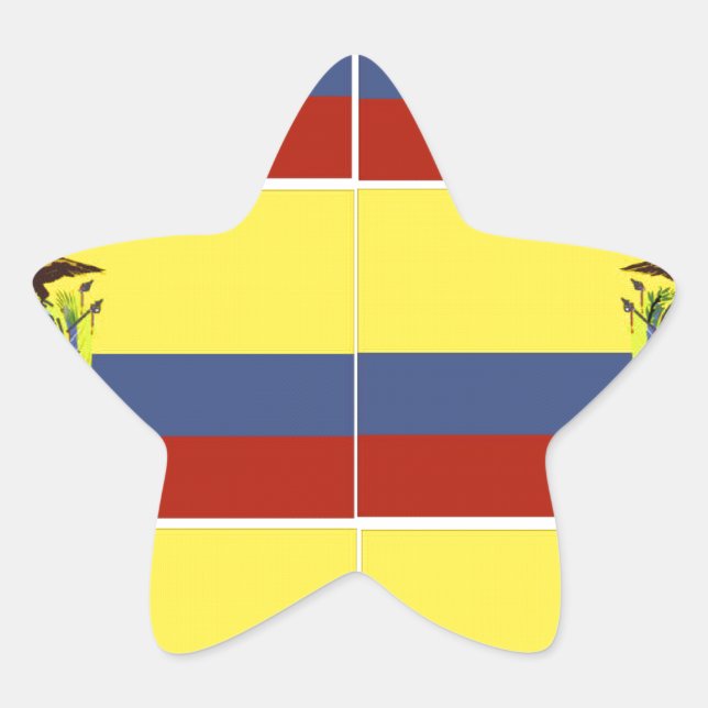 Sticker Étoile ecuadoriflag (Devant)