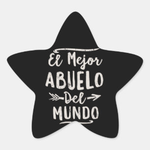 Sticker Étoile El Mejor Abuelo Del Mundo Grandpa Fête des pères