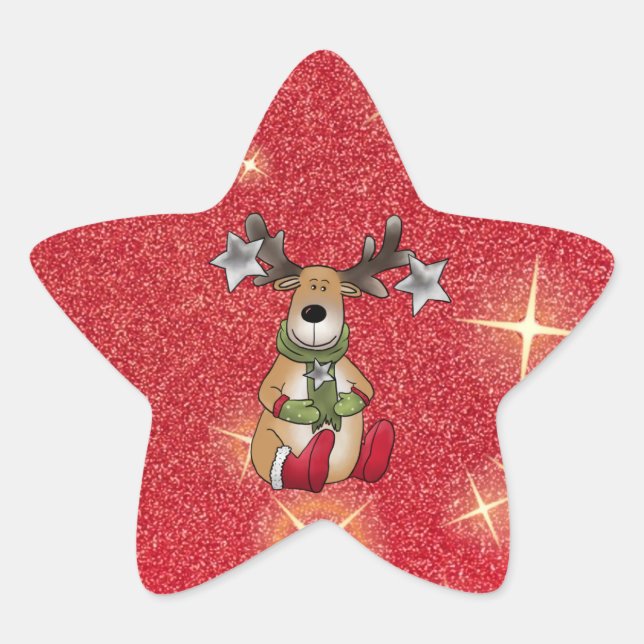 Sticker Étoile Elch mit Stern (Devant)