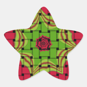 Sticker Étoile Elégant Africain Lovely Tissé motif d'impression v