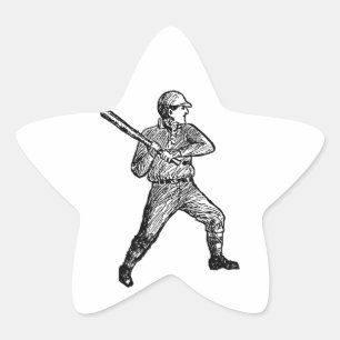 Sticker Étoile Équipe de coach de jeu de balle de sport de baseba