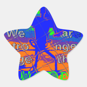 Sticker Étoile Espoir Psychedelique des États-Unis : Art de l'Uni