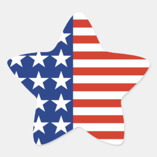 Sticker Étoile États-Unis Étoiles Et Tirures Étoile Drapeau