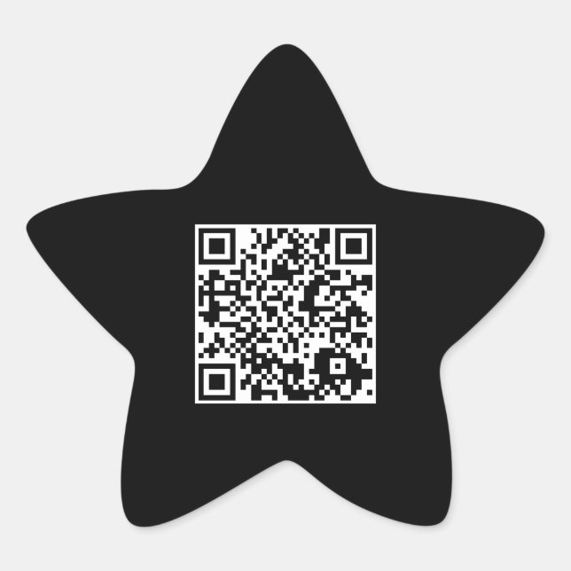 Sticker Étoile étoile de code QR personnalisable (Devant)