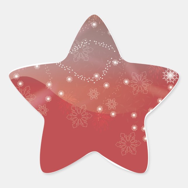 Sticker Étoile Étoile de Noël (Devant)