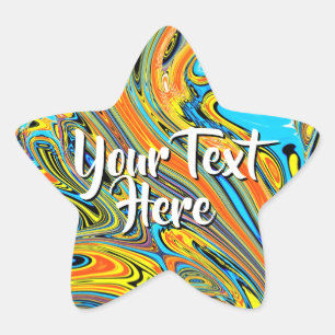 Sticker Étoile Étoile holographique de message personnalisé Tex