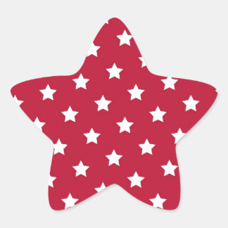 Sticker Étoile Étoiles Blanches Sur Rouge